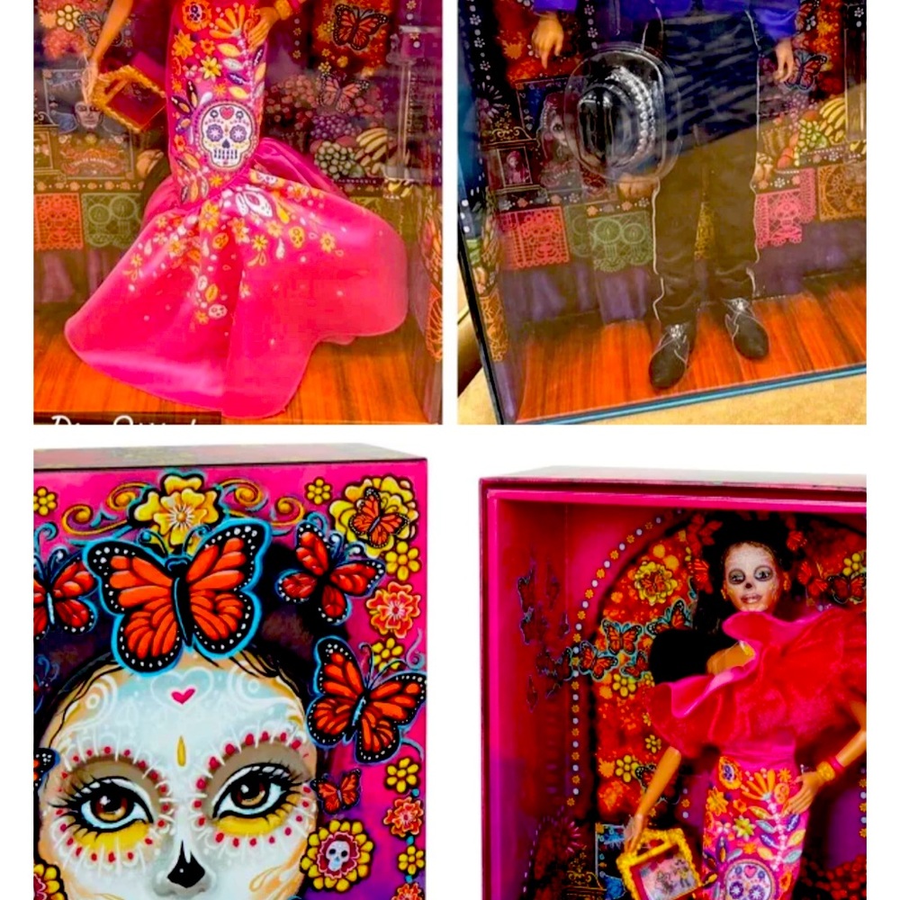 Set of two 2023 barbie signature dia de los muertos